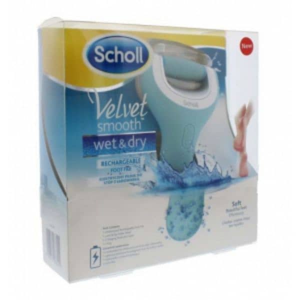 scholl velvet smooth wet & dry rechargeable foot file 0