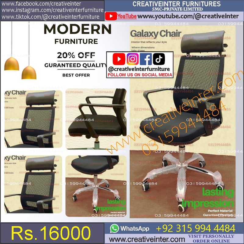 Office chair table CEO Executive Mesh Revolving Staff Visitor Sofa 14