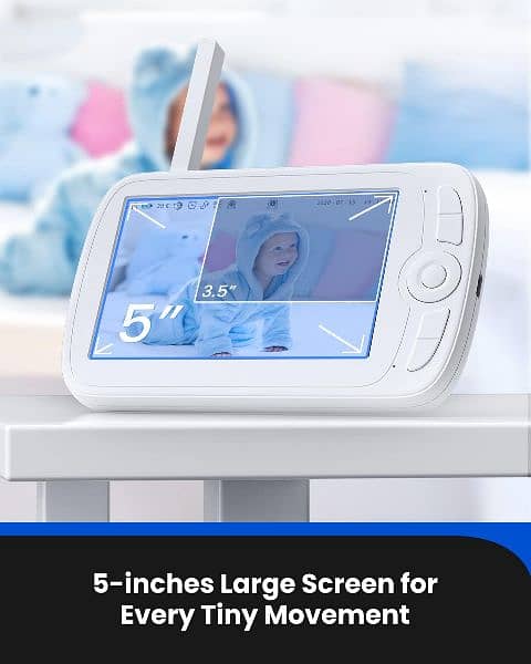 Proscenic BM300 Baby Monitor, 5’HD Video Baby Monitor camera 1080P 1