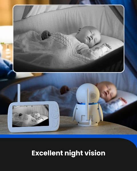 Proscenic BM300 Baby Monitor, 5’HD Video Baby Monitor camera 1080P 3