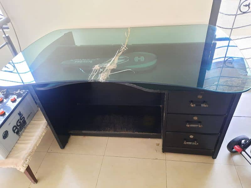 Office Table with Glass Top 3