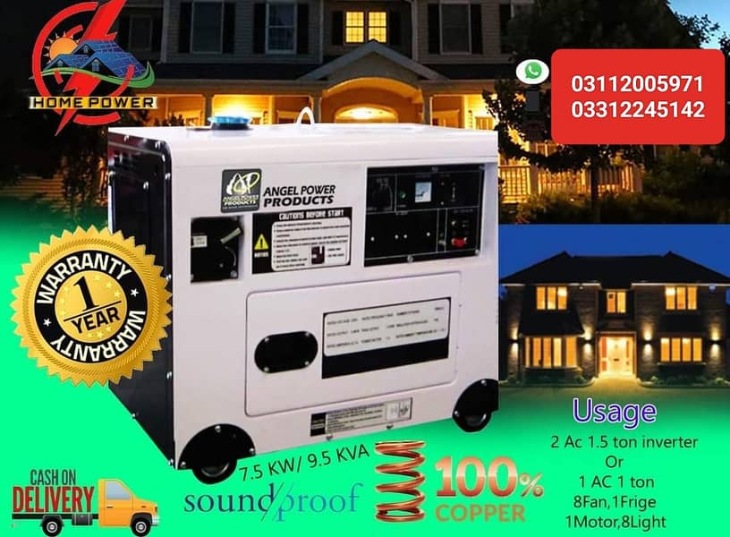 1KVA TO 15KVA  SOUND PROUF CANOPY GENERATORS AVAILABLE 3