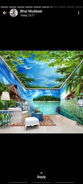 Wall decor/wpc pannel/astroturf/marble sheet/window blinds/ceiling 8