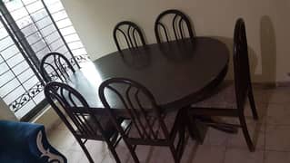 Dinning table (6 chairs)  all ok only slight work required
