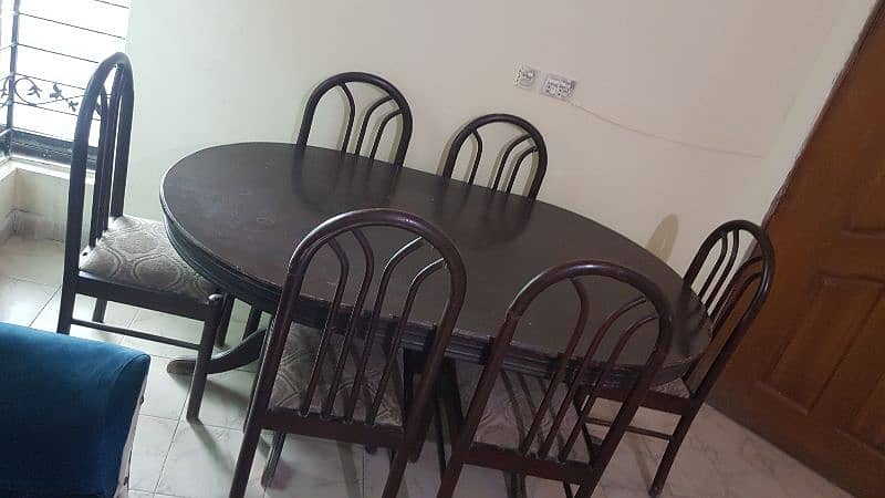 Dinning table (6 chairs)  all ok only slight work required 2