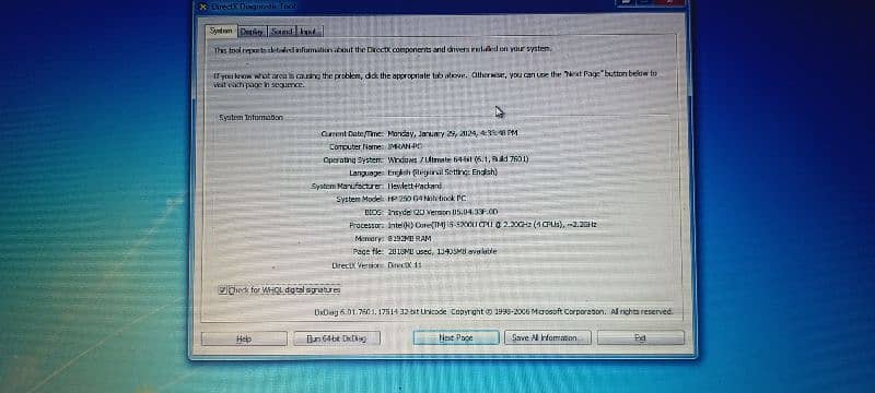 HP i5 5th Gen 4 GB ram DDR 4  16 inch full display 4