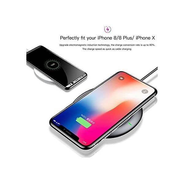 Original Baseus [Certified] Fast Qi Wireless Charger Pad Stand 5