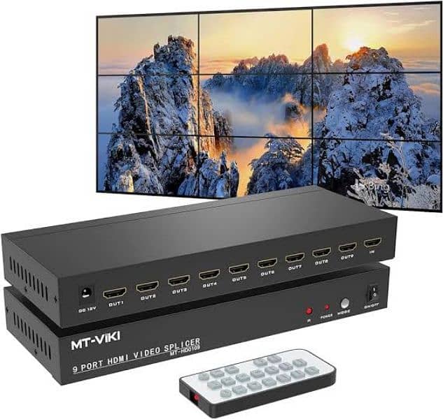 3x3 Video Wall Controller 4k Hardware based 9 input 9 output 2