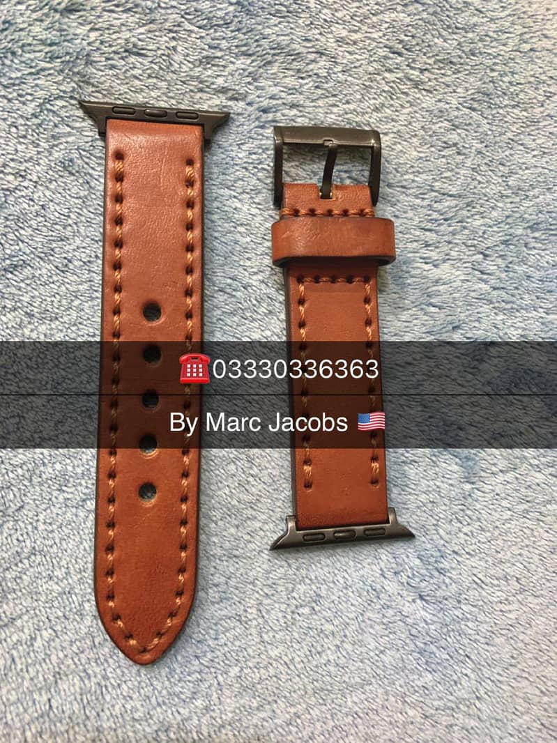 Original Branded Leather Bracelet Strap For Apple Watch straps band 10