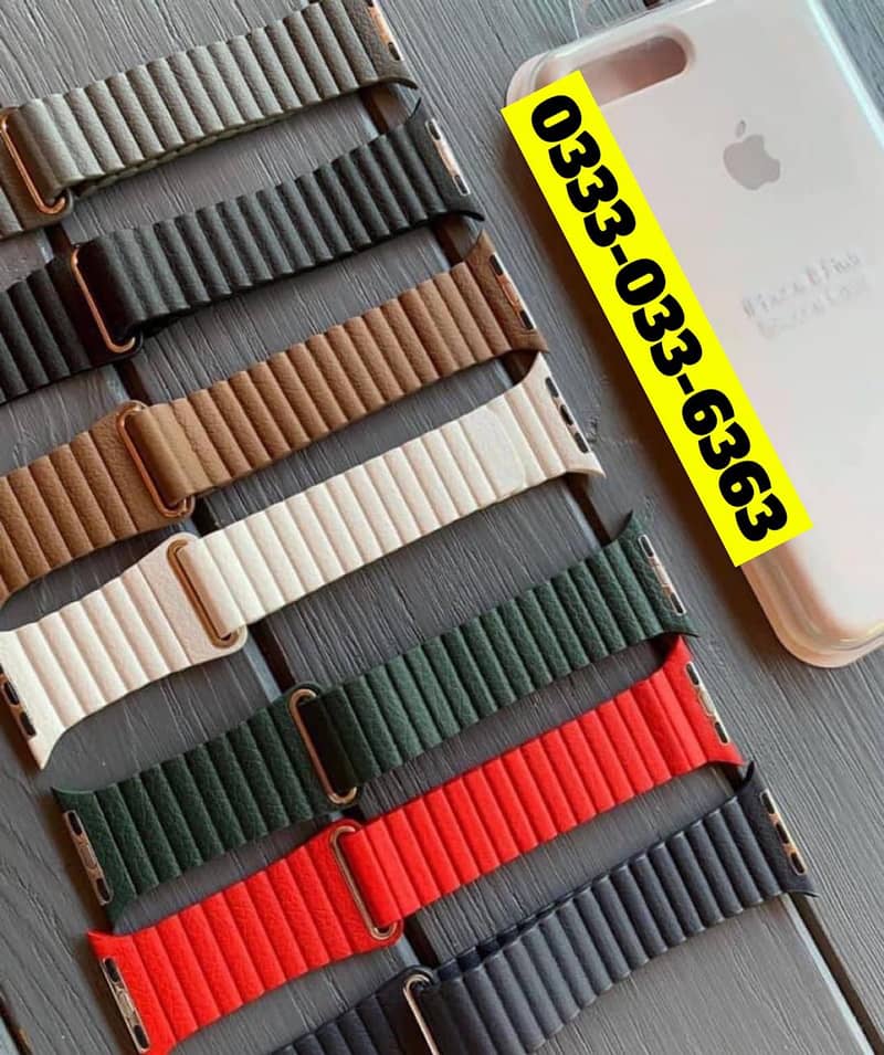 Original Branded Leather Bracelet Strap For Apple Watch straps band 12