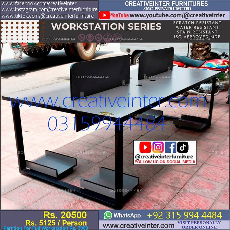 Office workstation chair table CEO Executive Mesh Desk Staff Visitor 6