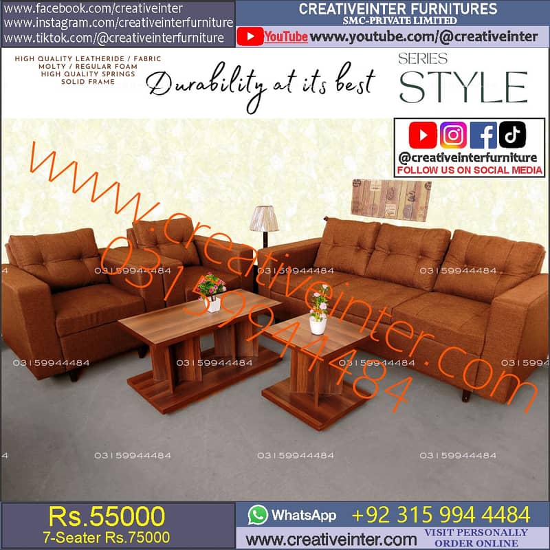 Office sofa table L shape desk dining visitor saloon set almari rack 5