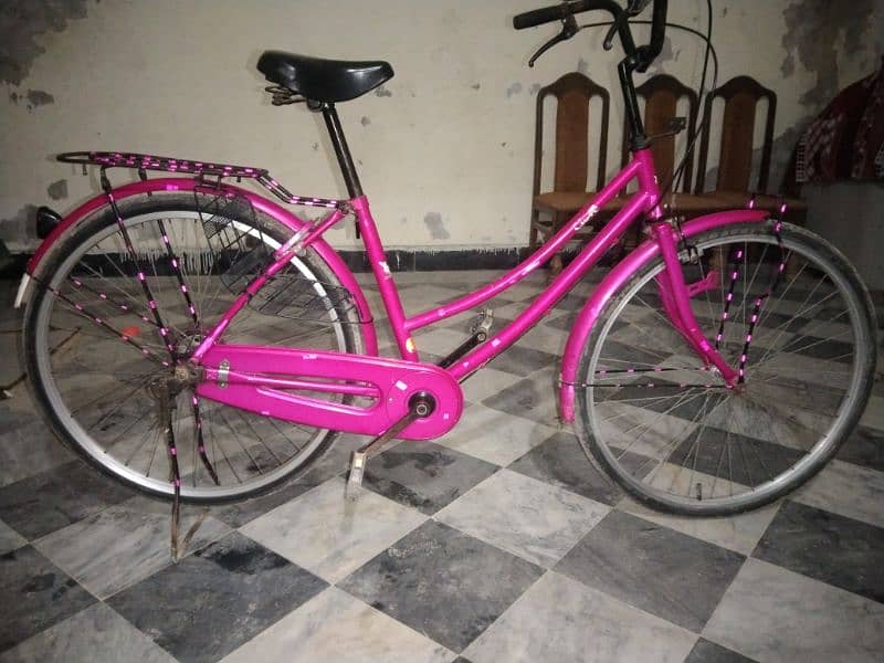 Pink colour ladies bicycle, Made in Japan  03369704873 0