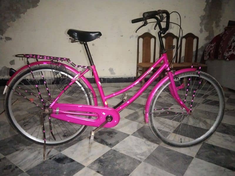 Pink colour ladies bicycle, Made in Japan  03369704873 1