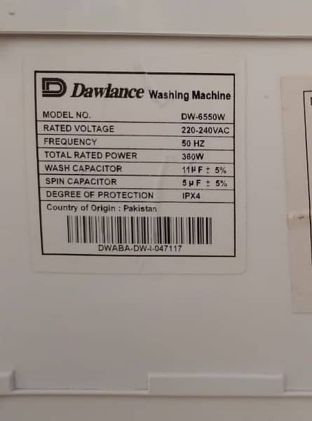 DAWLANCE Twin Tub Washing Machine For Sale In Excellent Condition 2