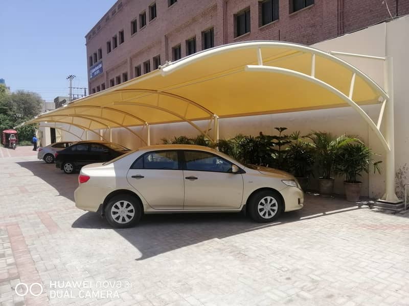 car parking shades/PVC Tensile Fiber/Tensile Shade/Canopies in lahore 2