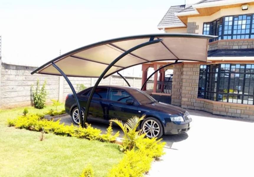 PVC car parking shade\car shed\Fiber Shades\Tensile Shades/Canopies 5