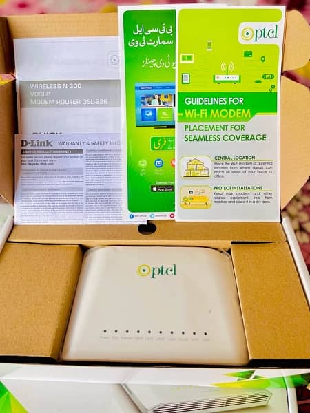 Ptcl Vdsl 2 Modem+Router 300mbps Usb Suported Long Wifi Range Fast Net 6