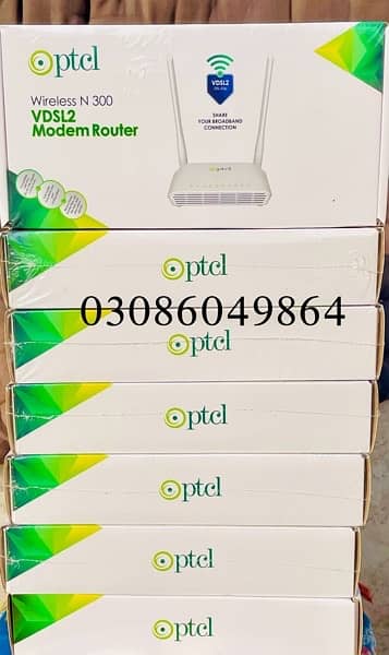 Ptcl Vdsl 2 Modem+Router 300mbps Usb Suported Long Wifi Range Fast Net 4