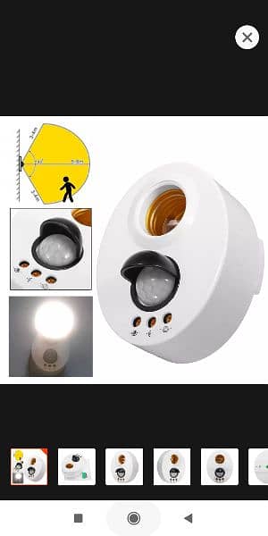 LED Bulb Light E27 Base PIR Motion Detector Automatic Human Body 6