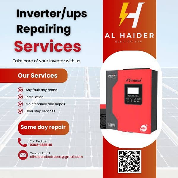 Solar inverter repair services/ups/ac card repairing/ac repair/pcb/apc 4
