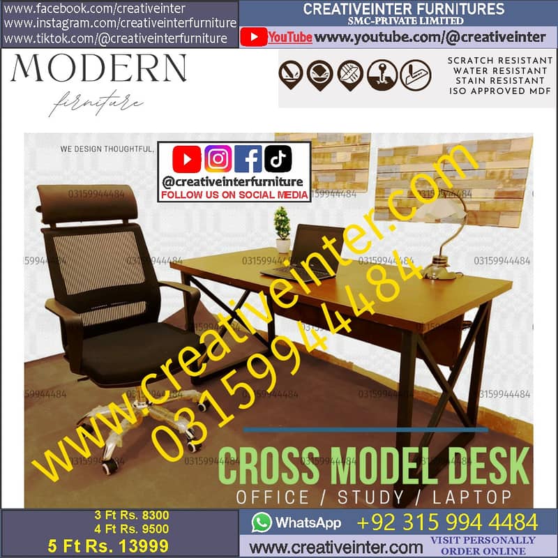 Metal Office table study desk chair sofa computer meeting working 19