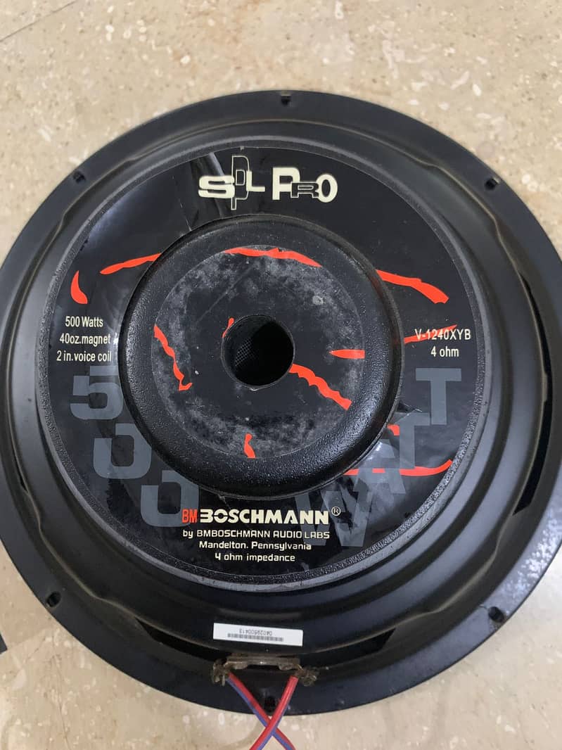 Boschmann Boofer 500Watt 40 oz Magnet 4 ohm Ampedence 2 in 1 voic coil 3