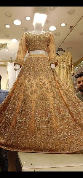 peach bridal  walima lehnga 0