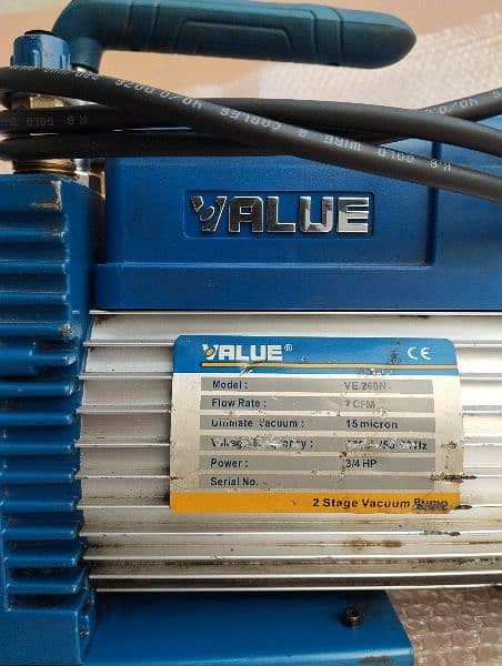 Value 2 stage vacuum pump 7cfm excellent condition 12