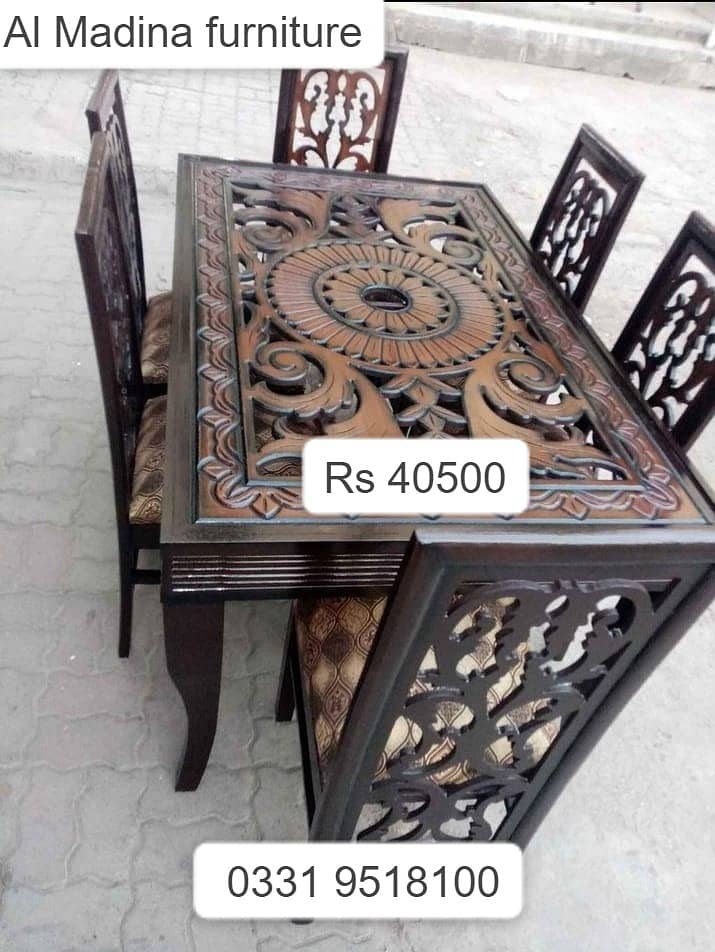 Dining table kaker wood 6 seater 4