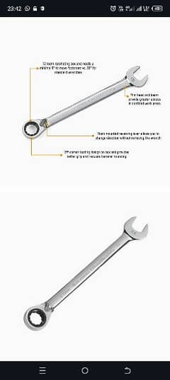 Reversible Gear Wrench Spanner Set