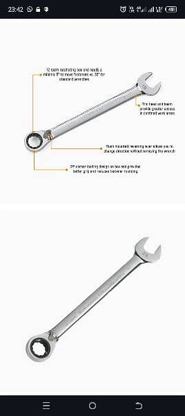 Reversible Gear Wrench Spanner Set 5