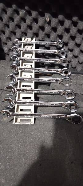 Reversible Gear Wrench Spanner Set 10