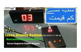 LCD Display System QMS Sound bell with every change of Queue Numbers
