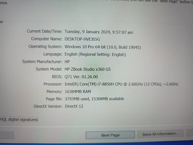HP ZBook Studio X360 G5 Workstation i7-8850H 32GB RAM 512GB SSD 4K Scr 16