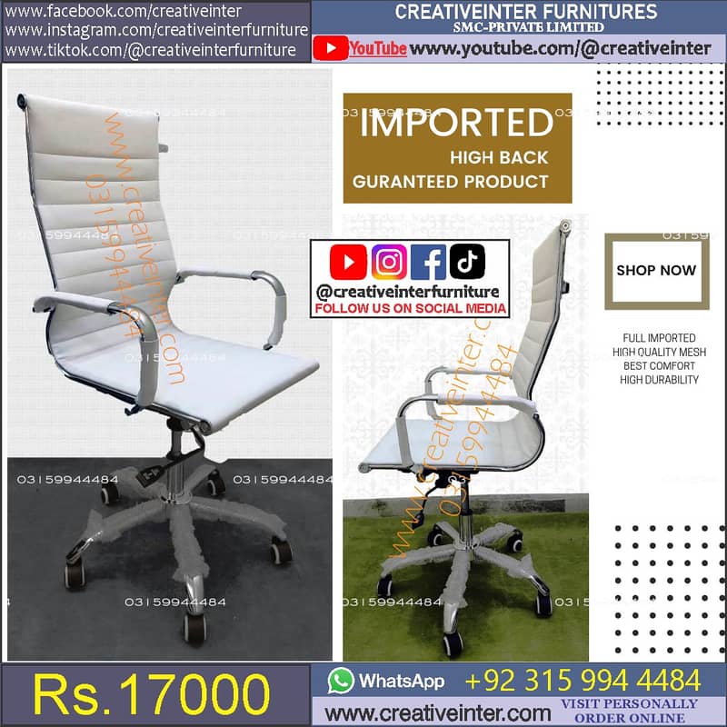Office recliner chair table mesh Manager workstation revoling rolling 18
