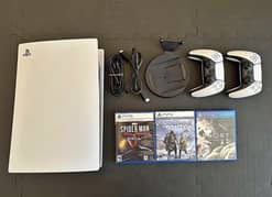 Play Station 5 Disc Edition USA variant with games extra controller