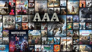 all aaa title games available, GTA V, God of War, Fifa 23, etc softwar