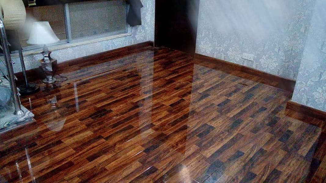 Window blinds  wood floor vinyl floor wallpapers wifi blinds spcFloor 5