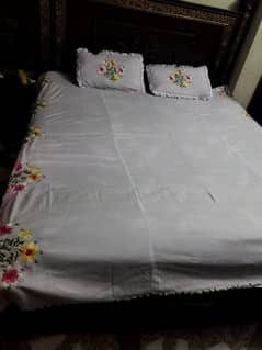 embroidered bedsheet