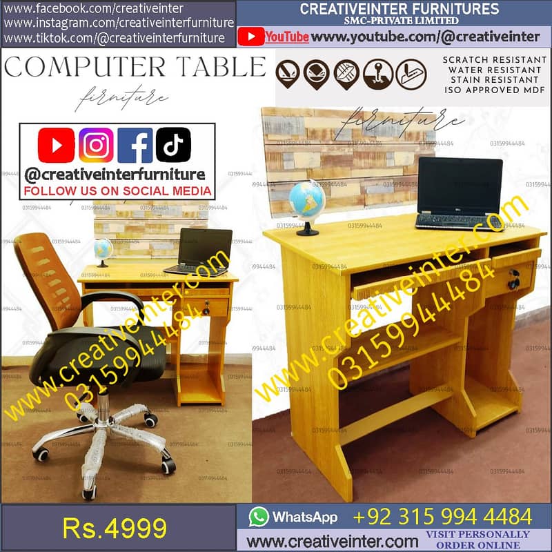 Office table workstation laptop computer chair sofa used working desk 12