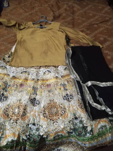 kurti mustard fabric rao silk lahga 5