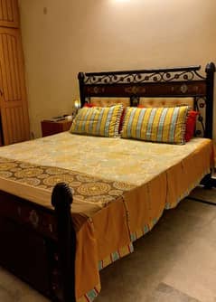 Iron bed King size with mattress