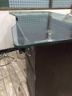 Brand new table with glass top