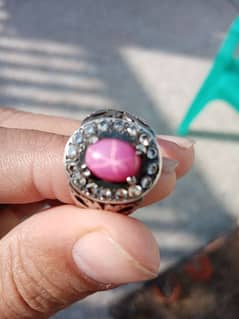 ruby star silver hand made ring.