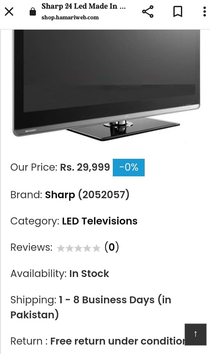 Sharp LED Television, LED-TV, 24 INCHES, no bargaining please fix rate 2
