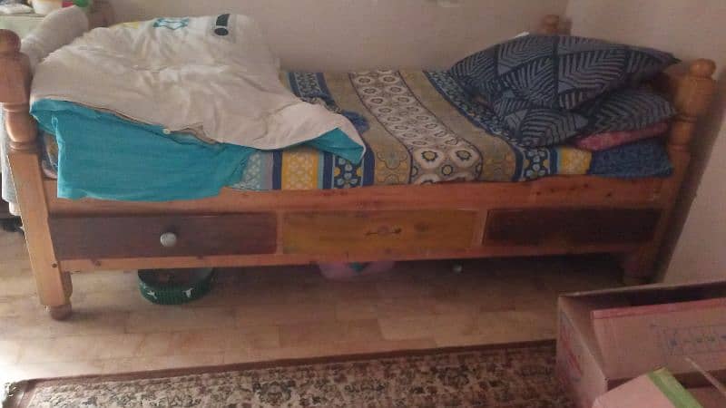 urgent basis one single bed with mattress 2