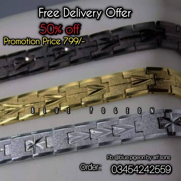 titanium bracelet for boys // metal bracelet for men delivery free 3