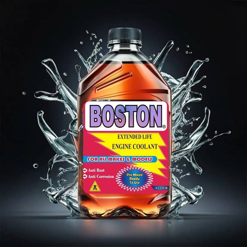 BOSTON ENGINE COOLANT, PINK, 4 LITER, READY TO USE, FOR ALL CARS. 0