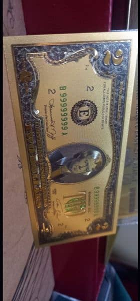 Five Pcs 24k American Gold Plated USA Dollar Notes, w'a @ 03142818505 4